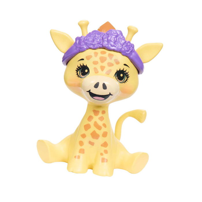 Mattel Enchantimals - Poupée Glam Party Jirafa avec extension de cheveux, accessoires et animal de compagnie - Réf. Hnv29