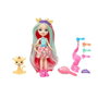 Mattel Enchantimals - Poupée Glam Party Jirafa avec extension de cheveux, accessoires et animal de compagnie - Réf. Hnv29
