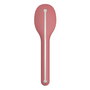 Berghoff 3950130 - Cuberterie de voyage compacte 3 pièces avec couverts et fourreau en silicone - Alternative durable aux couverts jetables - Lavable au lave-vaisselle