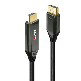 Lindy Câble adaptateur actif DisplayPort vers HDMI 8K 60Hz / 4K 120Hz HDR, 1 mètre - Compatible AMD Eyefinity et audio multicanaux