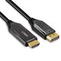 Lindy Câble adaptateur actif DisplayPort vers HDMI 8K 60Hz / 4K 120Hz HDR, 1 mètre - Compatible AMD Eyefinity et audio multicanaux