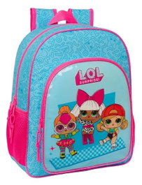 Safta Mochila Junior Adapt.Carro Lol Surprise "Divas" 32x38x12 cm, sac à dos pour enfant de 3 à 99 ans