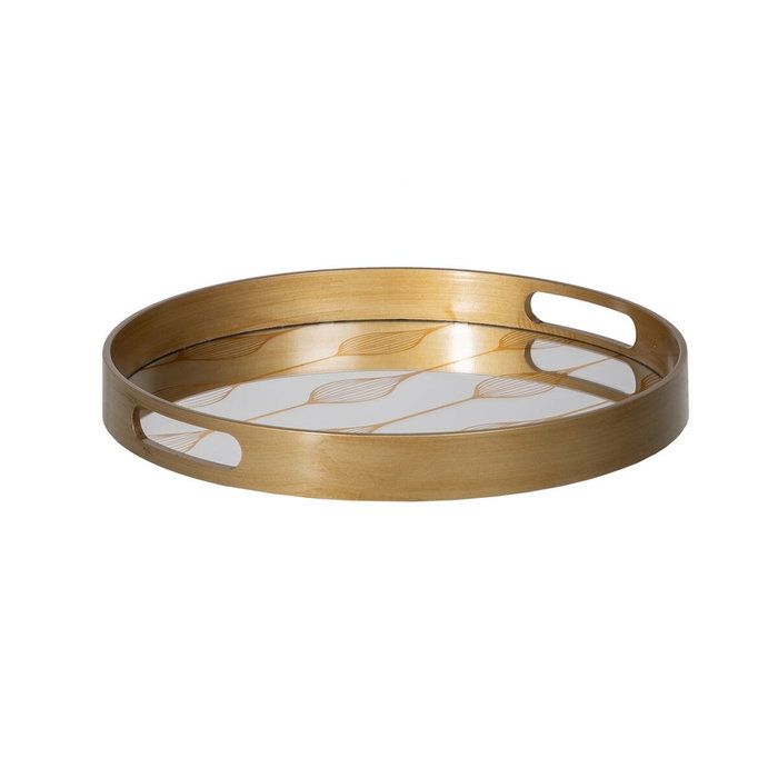 BigBuy Home Plateau apéritif Doré PVC Verre 42 x 42 x 4,2 cm (2 Unités) BigBuy Home Plateau apéritif Doré PVC Verre 42 x 42 x 4,2 cm (2 Unités)