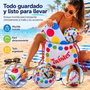 JugaToys Toalla Juego Twister en mochila y ruleta impermeable, 100x100cm