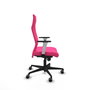 Piqueras Y Crespo Fauteuil de Bureau Albacete, Similicuir Rose, Mécanisme Synchrone