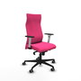 Piqueras Y Crespo Fauteuil de Bureau Albacete, Similicuir Rose, Mécanisme Synchrone