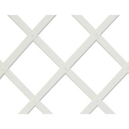 Faura Celosía de plástico perfil de listones blanche 0,5 x 1,5 m