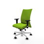 Piqueras Y Crespo Chaise de bureau Albacete confidente, Similicuir Pistache, Base Blanche