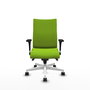 Piqueras Y Crespo Chaise de bureau Albacete confidente, Similicuir Pistache, Base Blanche