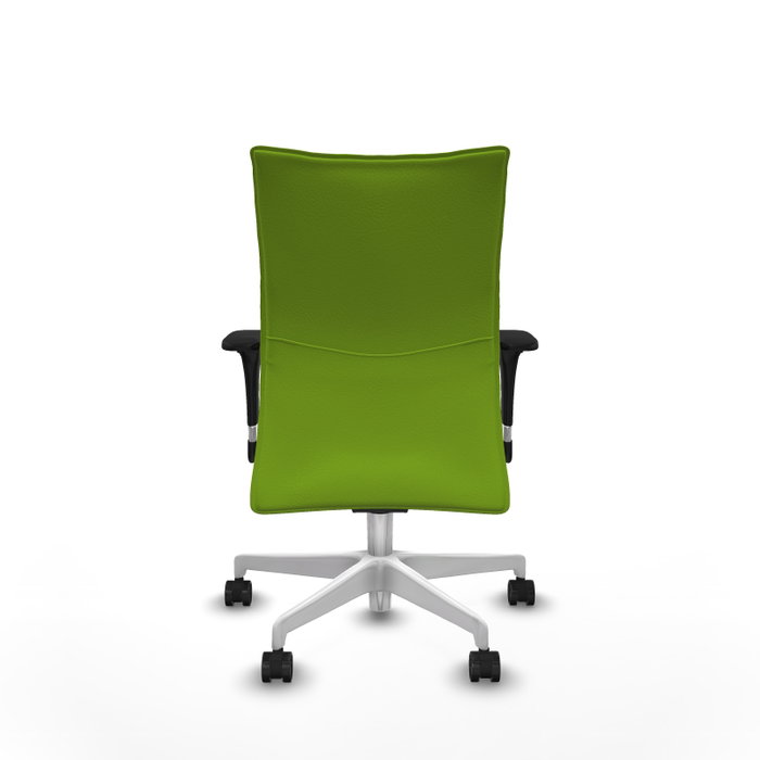 Piqueras Y Crespo Chaise de bureau Albacete confidente, Similicuir Pistache, Base Blanche Piqueras Y Crespo Chaise de bureau Albacete confidente, Similicuir Pistache, Base Blanche