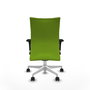 Piqueras Y Crespo Chaise de bureau Albacete confidente, Similicuir Pistache, Base Blanche