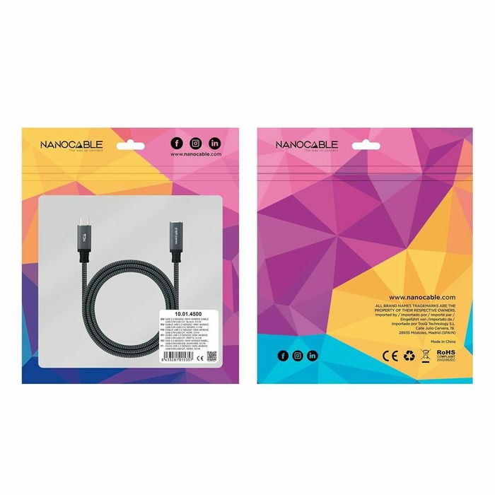 Câble USB NANOCABLE 10.01.4501-COMB