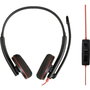 Poly Blackwire 3220 USB-C Noir avec adaptateur USB-A