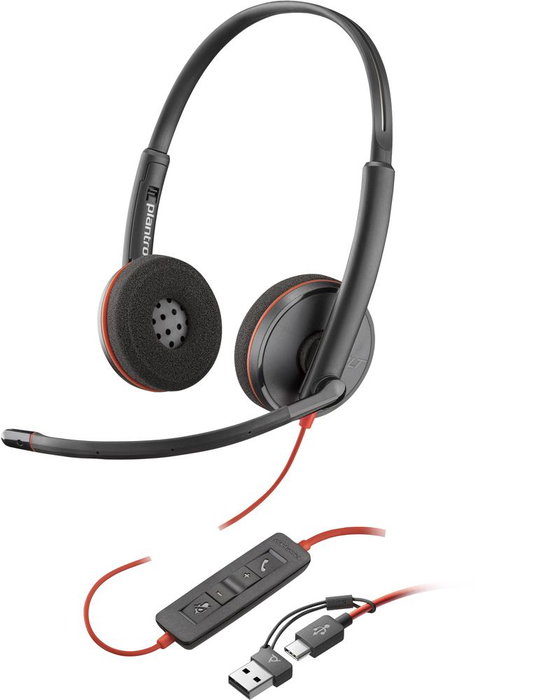 Poly Blackwire 3220 Micro-casque Stéréo USB-C Noir