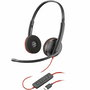Casques avec Microphone Poly 8X228A6 Noir Rouge