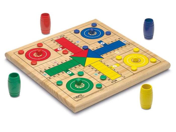Cayro Juego Parchis - Oca 30x30x6 - Jeu de société du Nain jaune et des Petits chevaux en bois pour enfants à partir de 5 ans