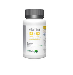 HERBOVITA Vitamine D3+K2, 90 perles