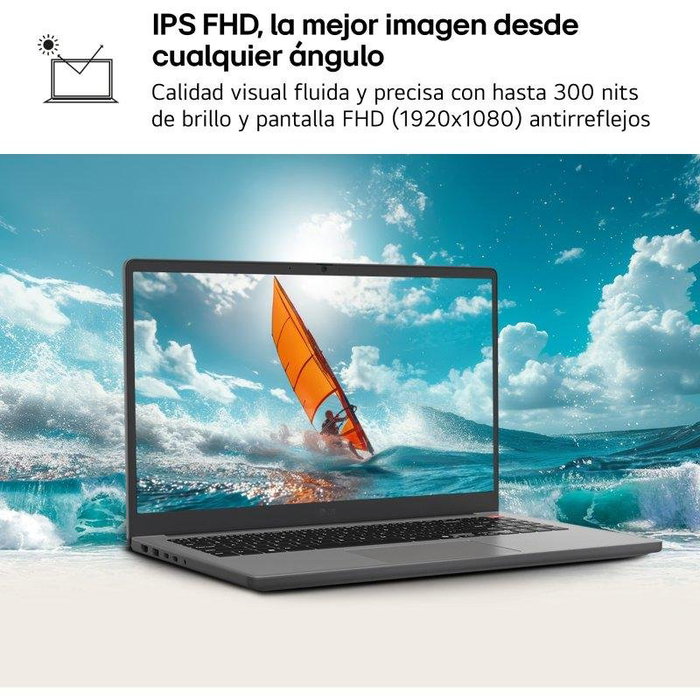 LG gram Book 15U50U-G.AA55BN, 15 pouces, Intel Core Ultra 5, 16 GB RAM, 512 GB SSD