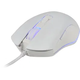 G-Lab Souris Gamer Kult Helium Filaire, 6400 DPI, 6 Boutons, Rétroéclairage 7 Couleurs, Blanc - 125x39x68 mm