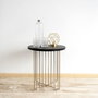Vinthera Table d'appoint en acier Moa Doré 44x47,8 cm