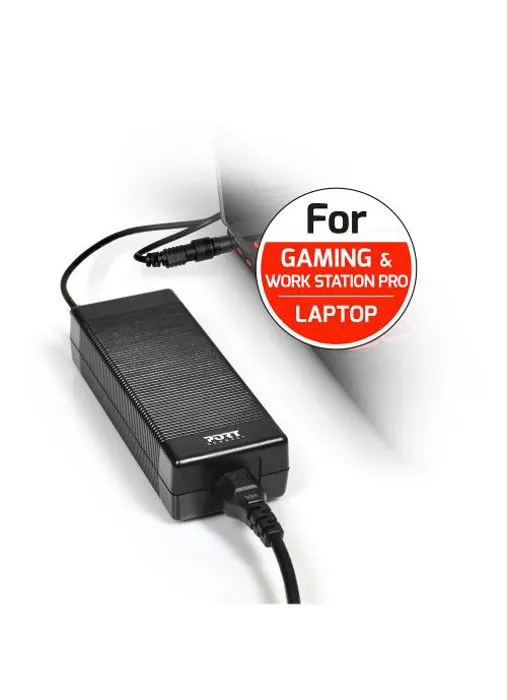 Port Designs Adaptateur secteur Connect 900103 - Chargeur universel 150 W pour PC portable et appareils - 100-240 V avec 6 embouts