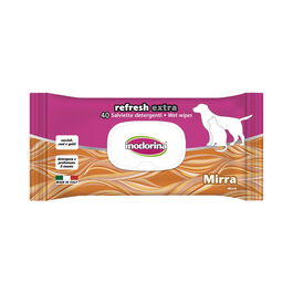 Lingettes humides pour animaux domestiques Inodorina REFRESH EXTRA Myrrhe