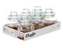 Vivalto Pot Rond Lisse avec Couvercle en Verre 600 ml 11 x 15 x 11 cm Transparent (Set de 12)