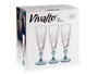 Vivalto Coupe à Champagne Bleu 170 ml 6,5 x 20 x 6,5 cm (Set de 48)