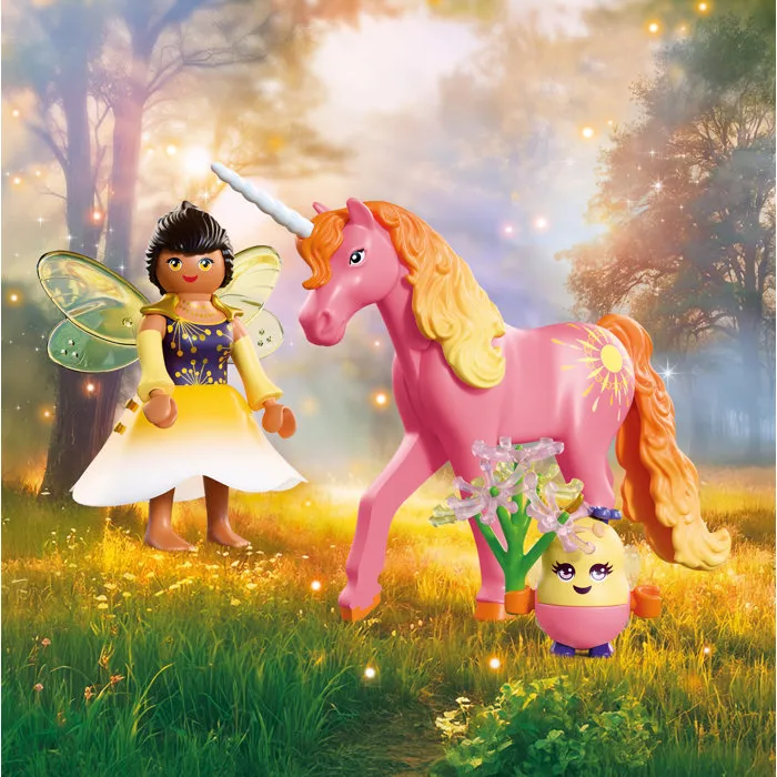 PLAYMOBIL Licorne Rocío de la mañana avec Fée 72218