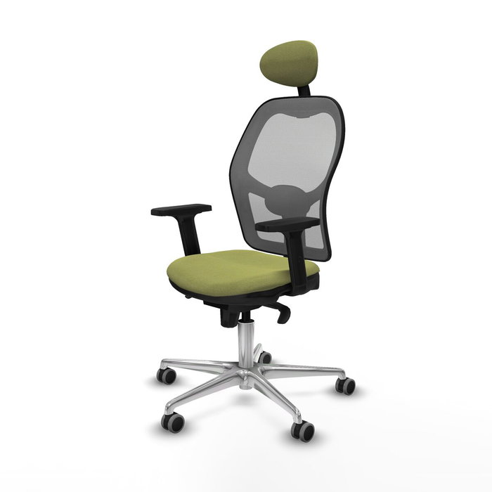 Piqueras y Crespo 2D086G1 Chaise de Bureau avec Appui-tête Vert Olive
