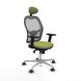 Piqueras y Crespo 2D086G1 Chaise de Bureau avec Appui-tête Vert Olive