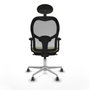 Piqueras y Crespo 2D086G1 Chaise de Bureau avec Appui-tête Vert Olive
