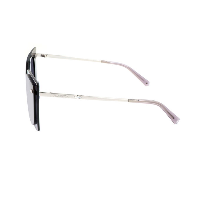 Swarovski Gafas SK0201 Lunettes de Soleil Femme Monture Métallique Carrée Protection UV400 140 mm