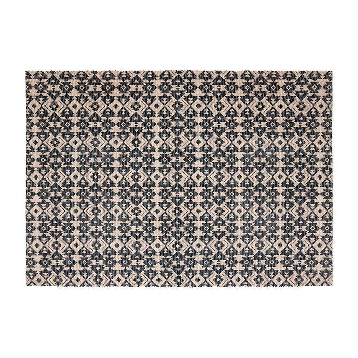 Tapis Atmosphera Noir Beige Coton Multicouleur 60 x 90 cm