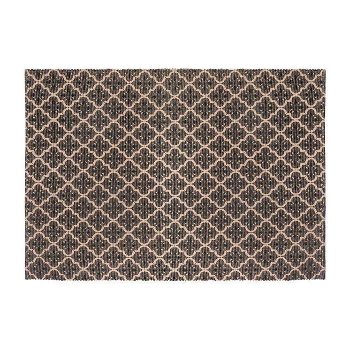 Tapis Atmosphera Noir Beige Coton Multicouleur 60 x 90 cm