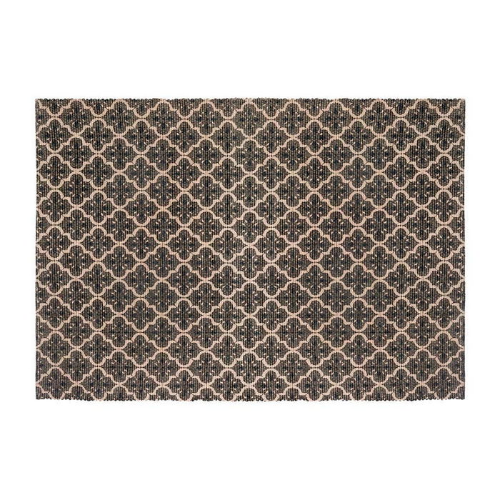 Tapis Atmosphera Noir Beige Coton Multicouleur 60 x 90 cm