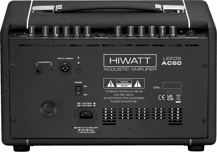 HIWATT Amplificateur Acoustique Combo Leeds AC60 - 60W - Chorus et Reverb - Noir