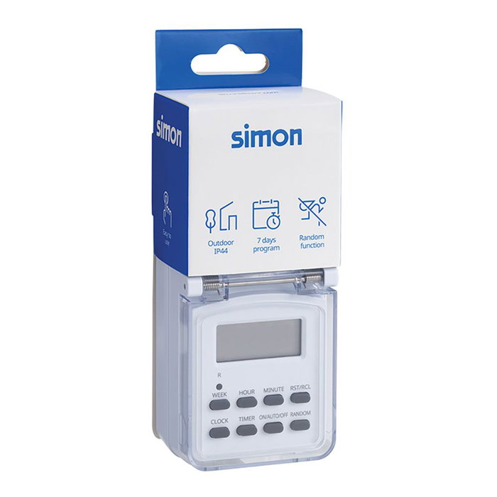 Simon AF711201 Programmateur numérique hebdomadaire pour extérieur Simon AF711201 Programmateur numérique hebdomadaire pour extérieur
