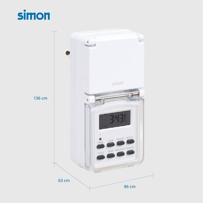 Simon AF711201 Programmateur numérique hebdomadaire pour extérieur Simon AF711201 Programmateur numérique hebdomadaire pour extérieur