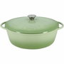 Menastyl Cocotte Ronde en Fonte Émaillée Verte 7L