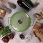 Menastyl Cocotte Ronde en Fonte Émaillée Verte 7L