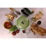 Menastyl Cocotte ronde en fonte acier émaillé 7 litres - Vert - Réf. 6020075 - Pour ragoûts, braisage, mijoté - Compatible induction et four