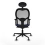 Piqueras y Crespo 2D036G1 Chaise de Bureau avec Appui-tête Bleu clair