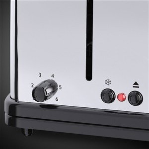 Russell Hobbs 23520-56 Grille-pain 2 fentes longues avec réglage de cuisson et fonction pain congelé, plateau à miettes amovible