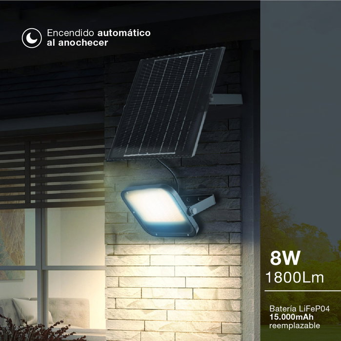 GSC Evolution Proyector solar LED Miloha 200W 6500K Negro