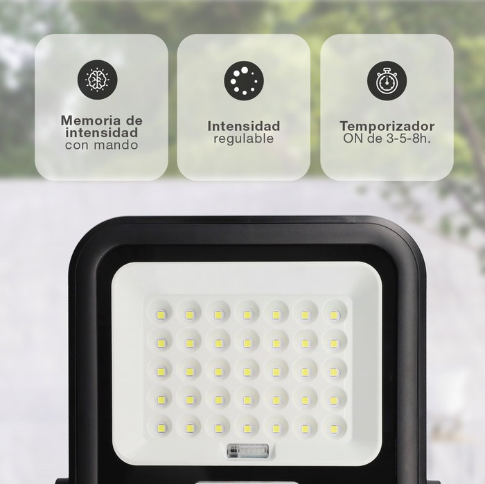 GSC Evolution Proyector solar LED Miloha 200W 6500K Negro