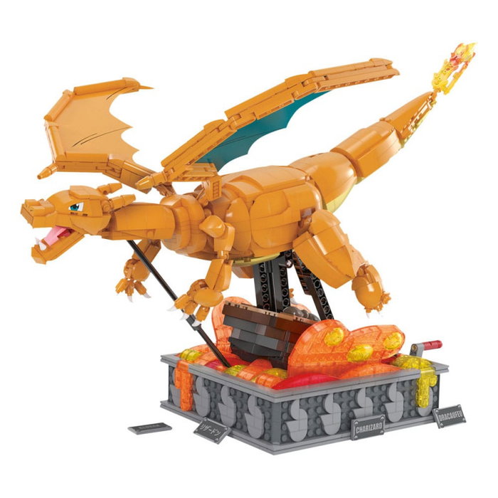 Mattel Mega Construx Motion Pokemon Figurine Charizard Kit de 1664 Pièces 24 cm