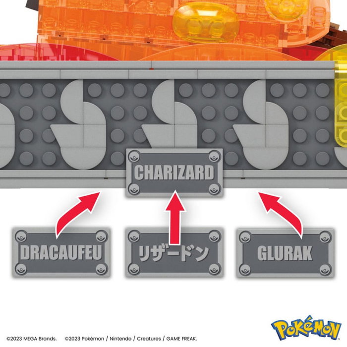 Mattel Mega Construx Motion Pokemon Figurine Charizard Kit de 1664 Pièces 24 cm