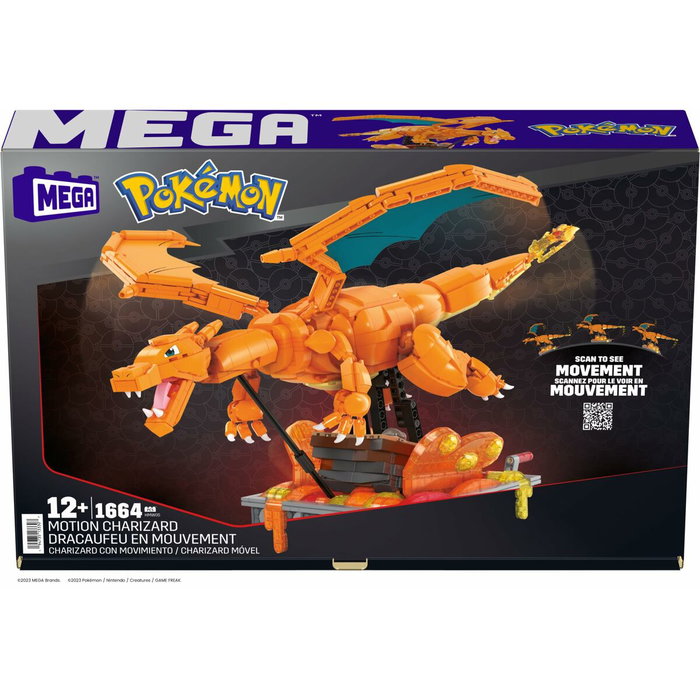 Mega Construx Pokémon Motion Charizard - Kit de construction 1664 pièces