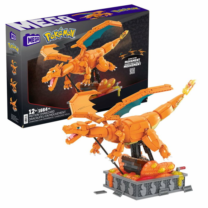 Mega Construx Pokémon Motion Charizard - Kit de construction 1664 pièces